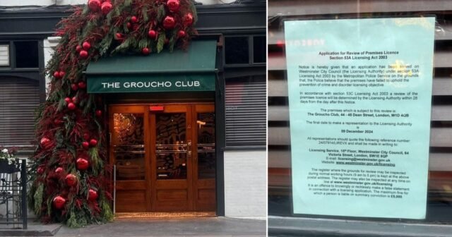 Club icónico de Londres amado por celebridades cerrado por acusación de "crimen grave" | Noticias del Reino Unido
