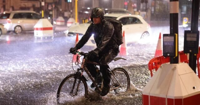 La tormenta Conall azota el Reino Unido con fuertes lluvias y casi 100 avisos de inundaciones | Noticias del Reino Unido
