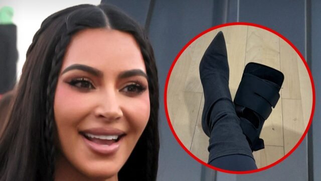 Kim Kardashian se niega a renunciar a los tacones incluso con el pie roto
